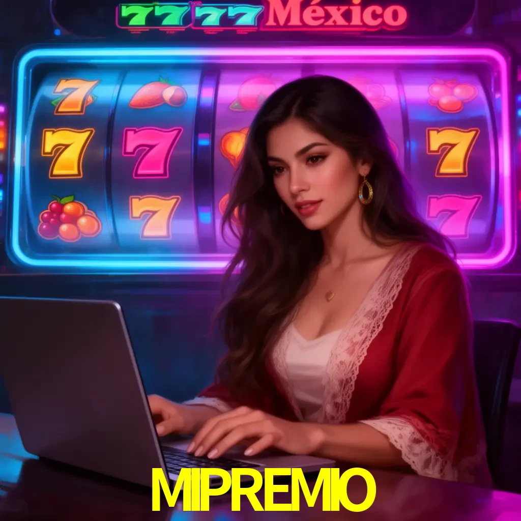 MIPREMIO Slots - tragamonedas, RTP y control Tragamonedas MIPREMIO con símbolos, saldo móvil y reglas de apuesta visibles